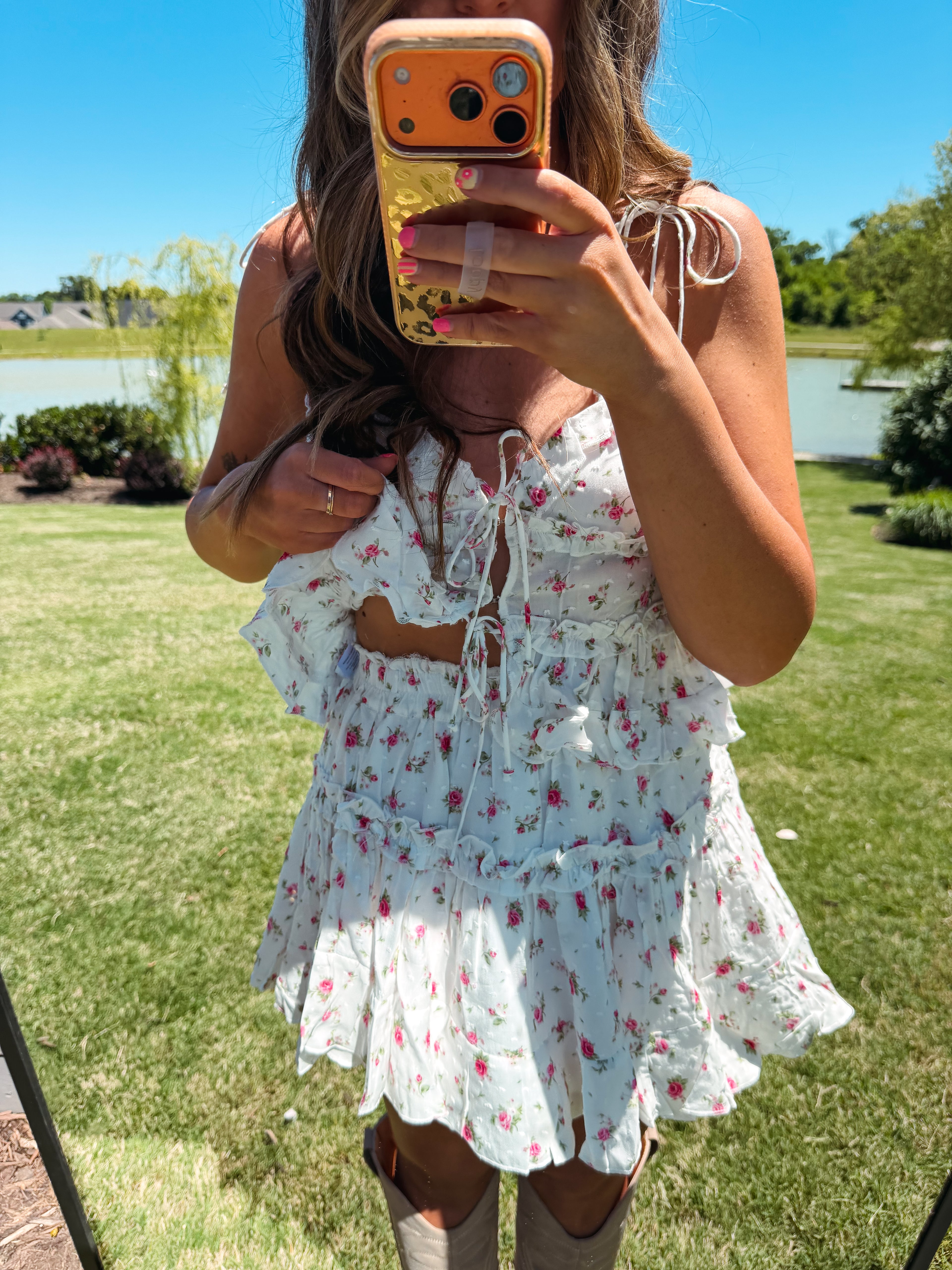 Wide Open Spaces Floral Skirt