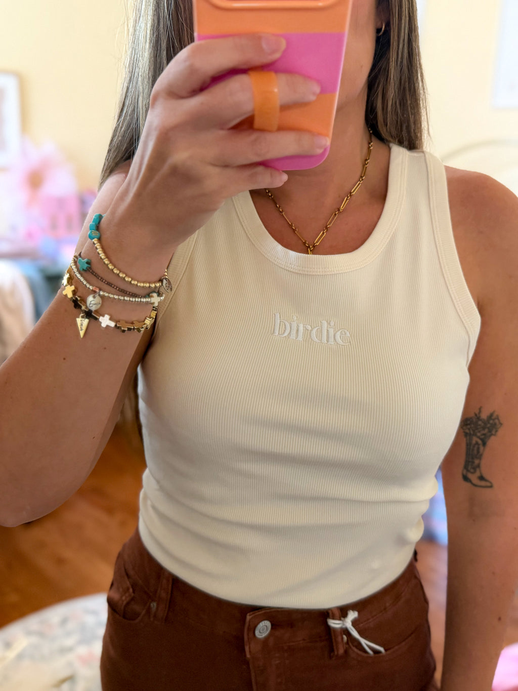 Birdie Core Tank - Bone