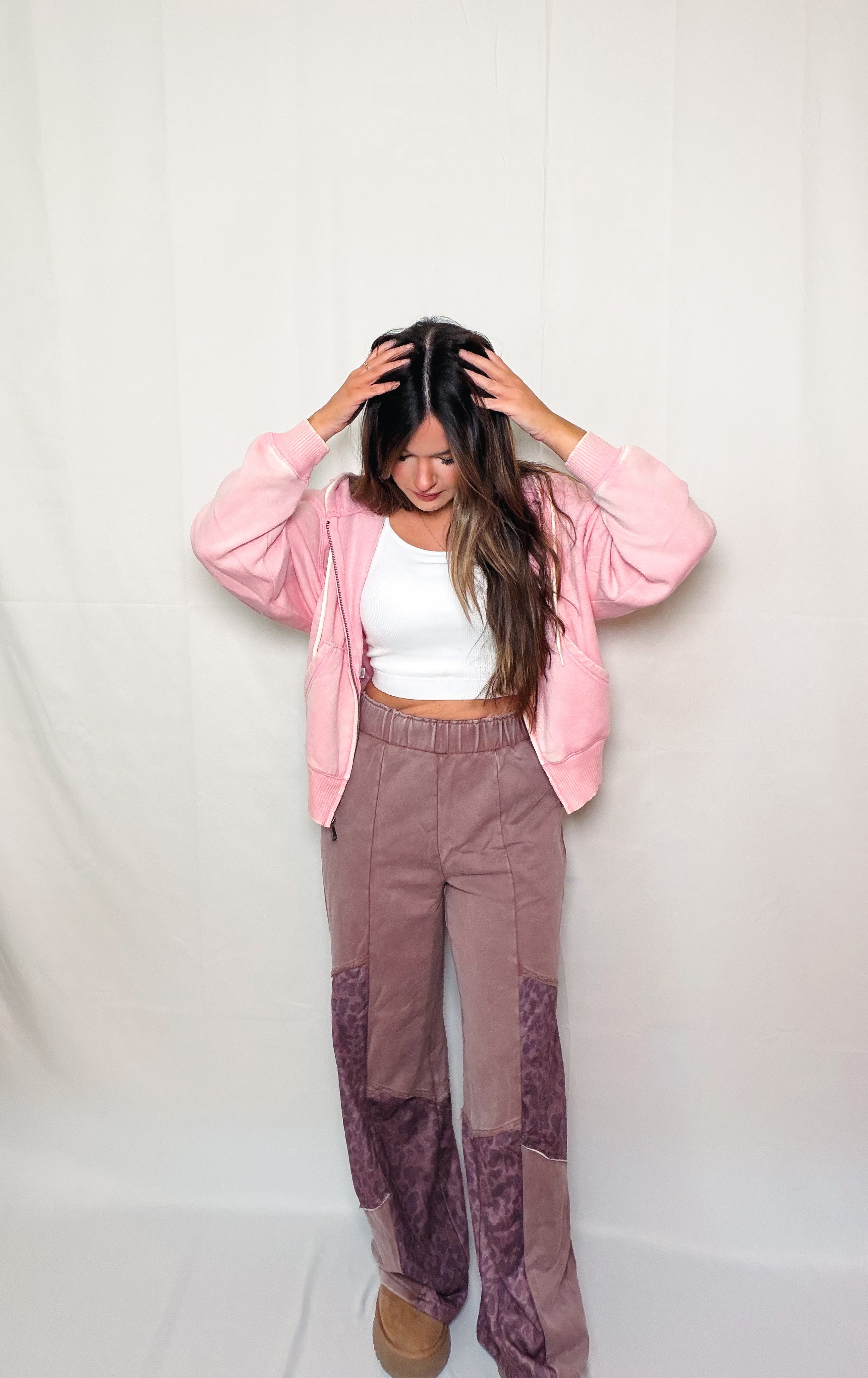 Into The Wild Mineral Wash Leopard Pants