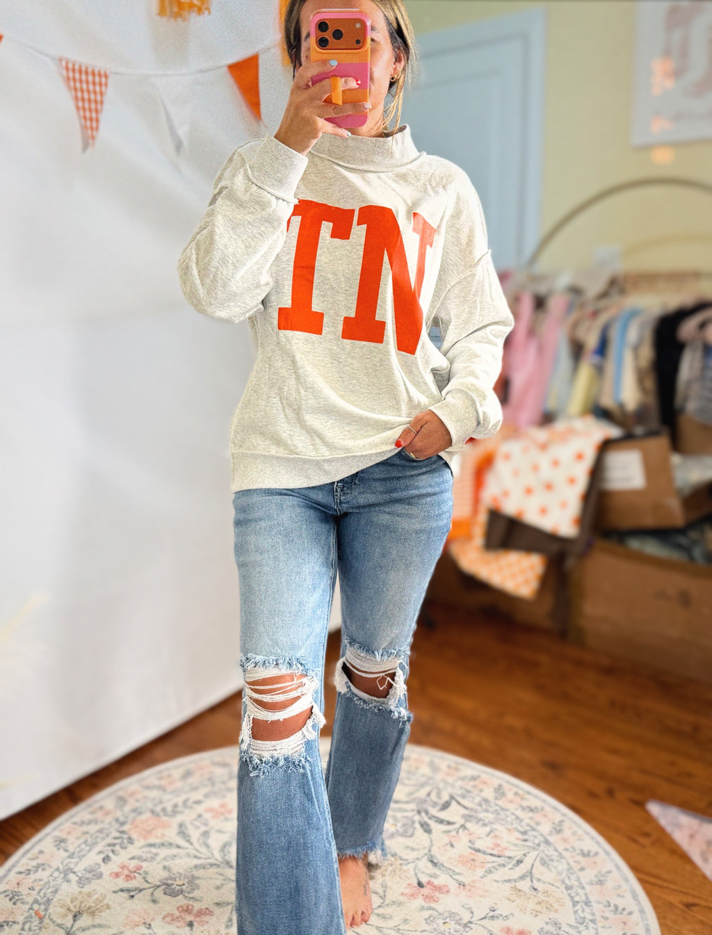 Tennessee Flip Side Reversible Mock Neck