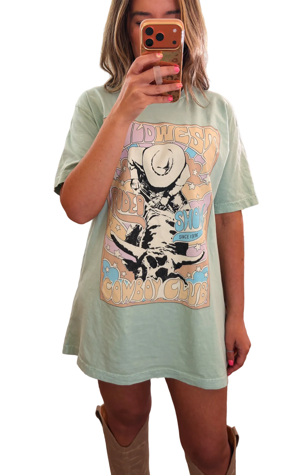 Wild West Rodeo Mineral Wash Graphic Tee