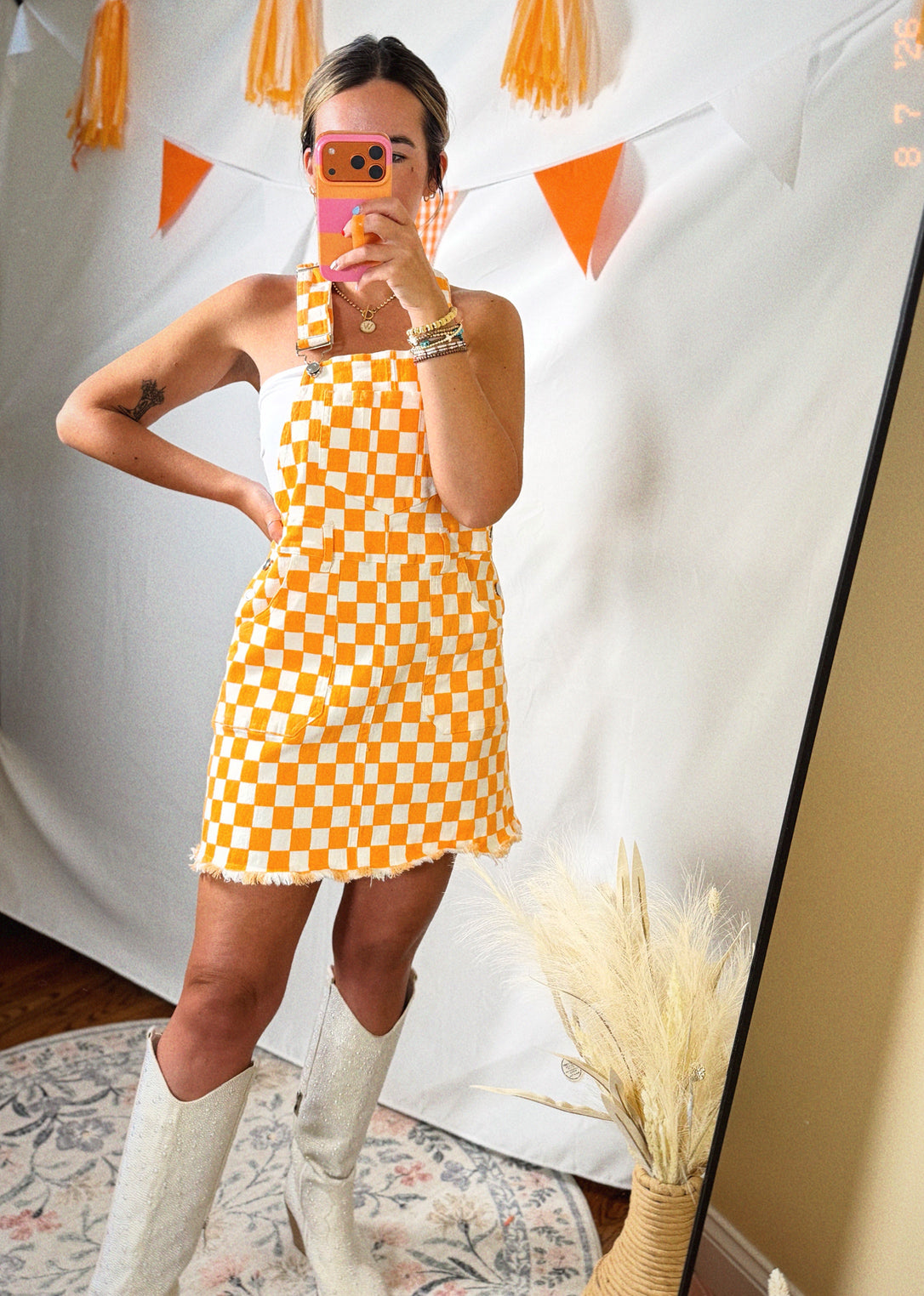 Checkerboard Neyland Overall Dress