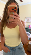 Honey Dot Tank - butter yellow