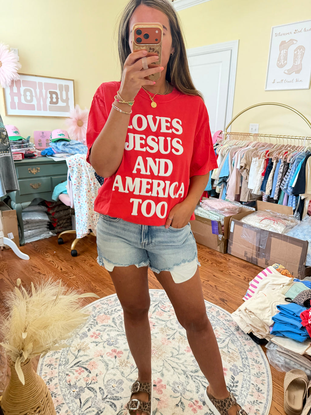 Loves Jesus and America Too CC Tee