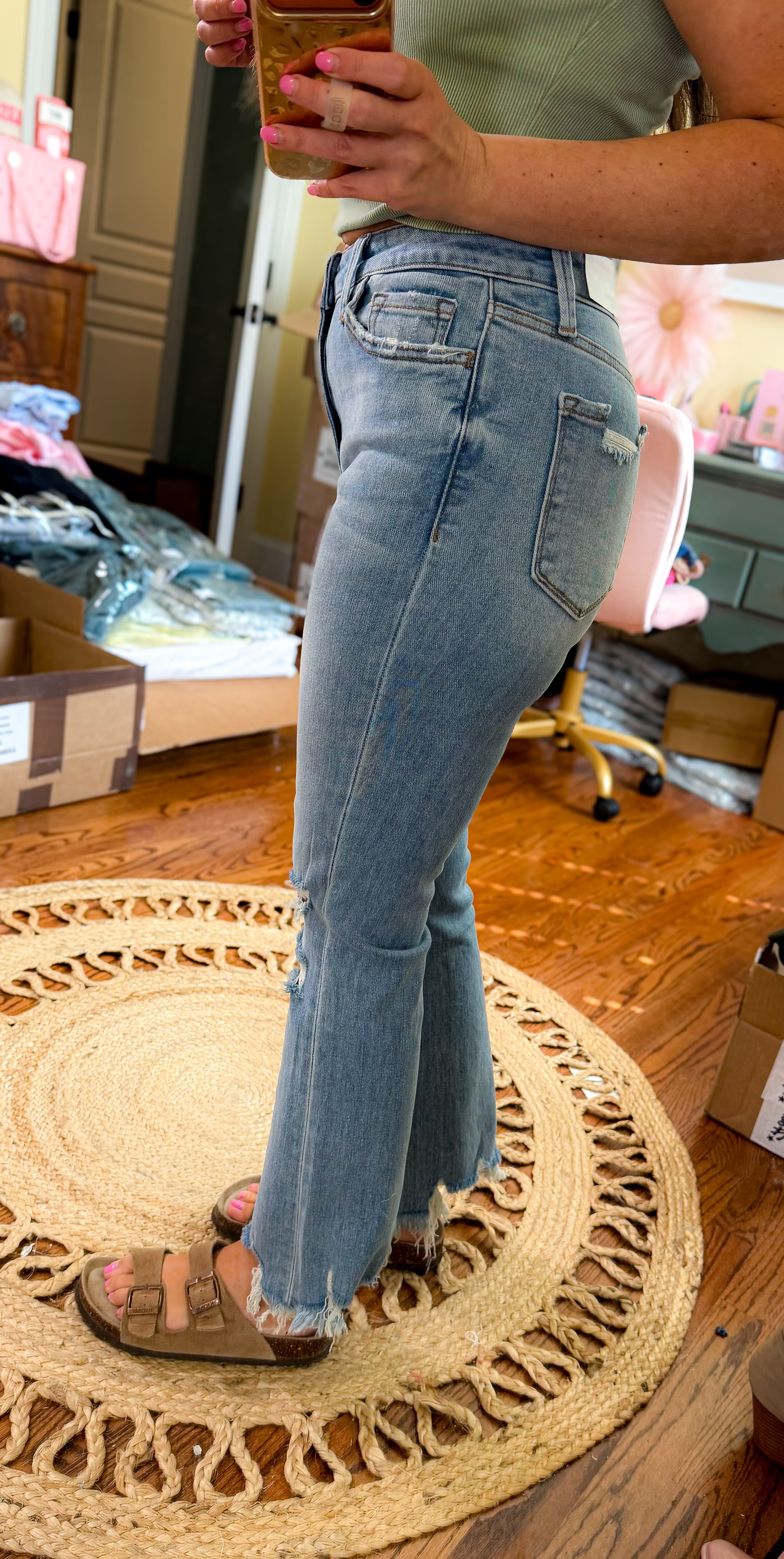 Whitney High Rise Cropped Jeans
