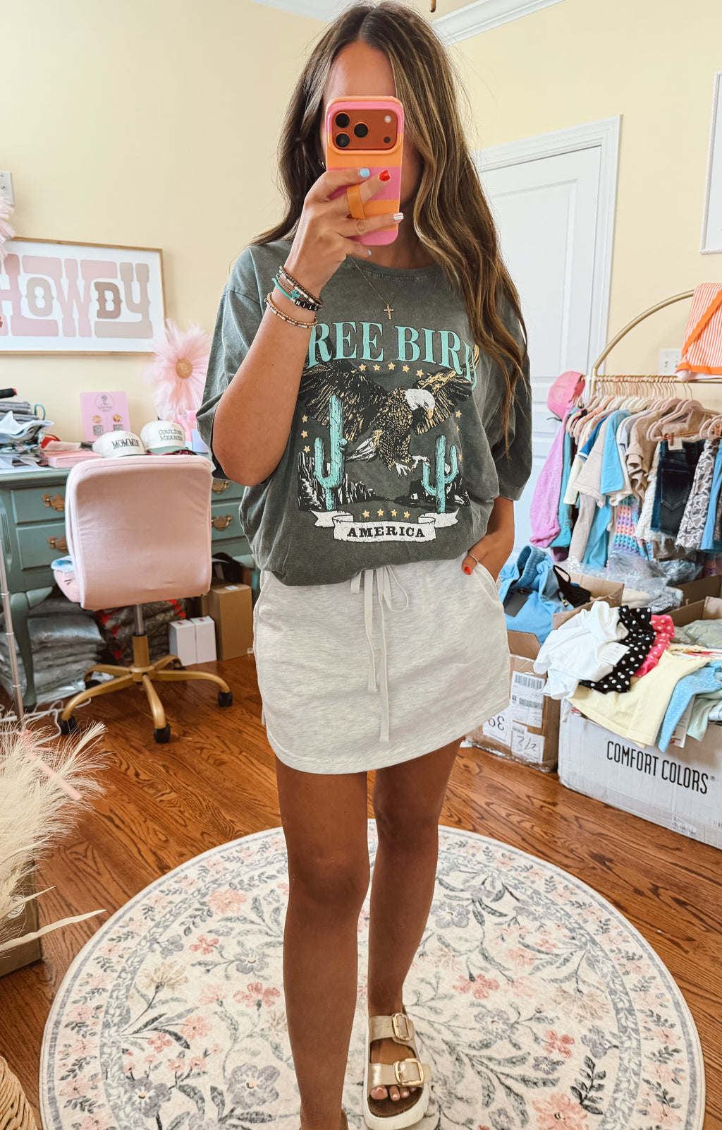 Heather Grey Active Skort