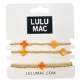 LULU CROSS BRACELET STACK - ORANGE
