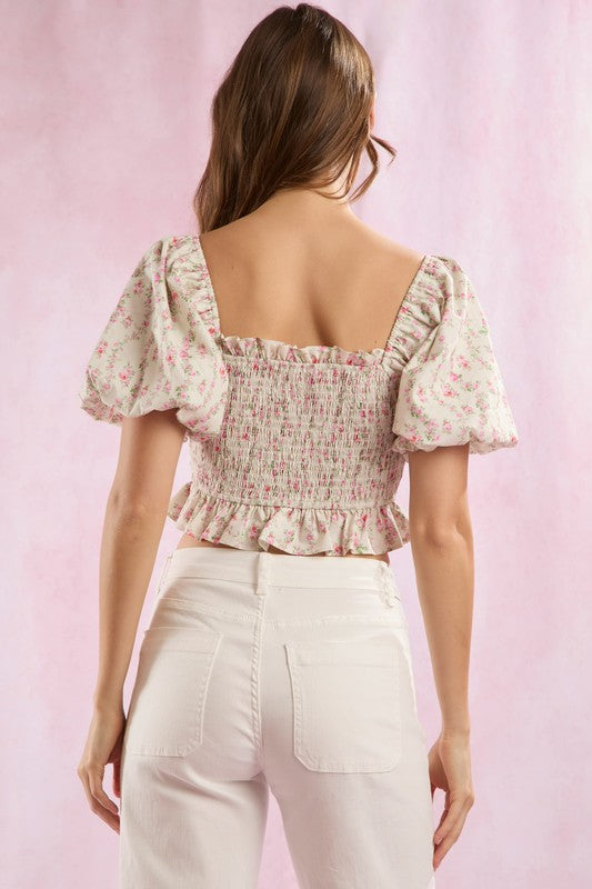 Spring Meadows Floral Top