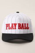 Pinstripe Play Ball Baseball Hat