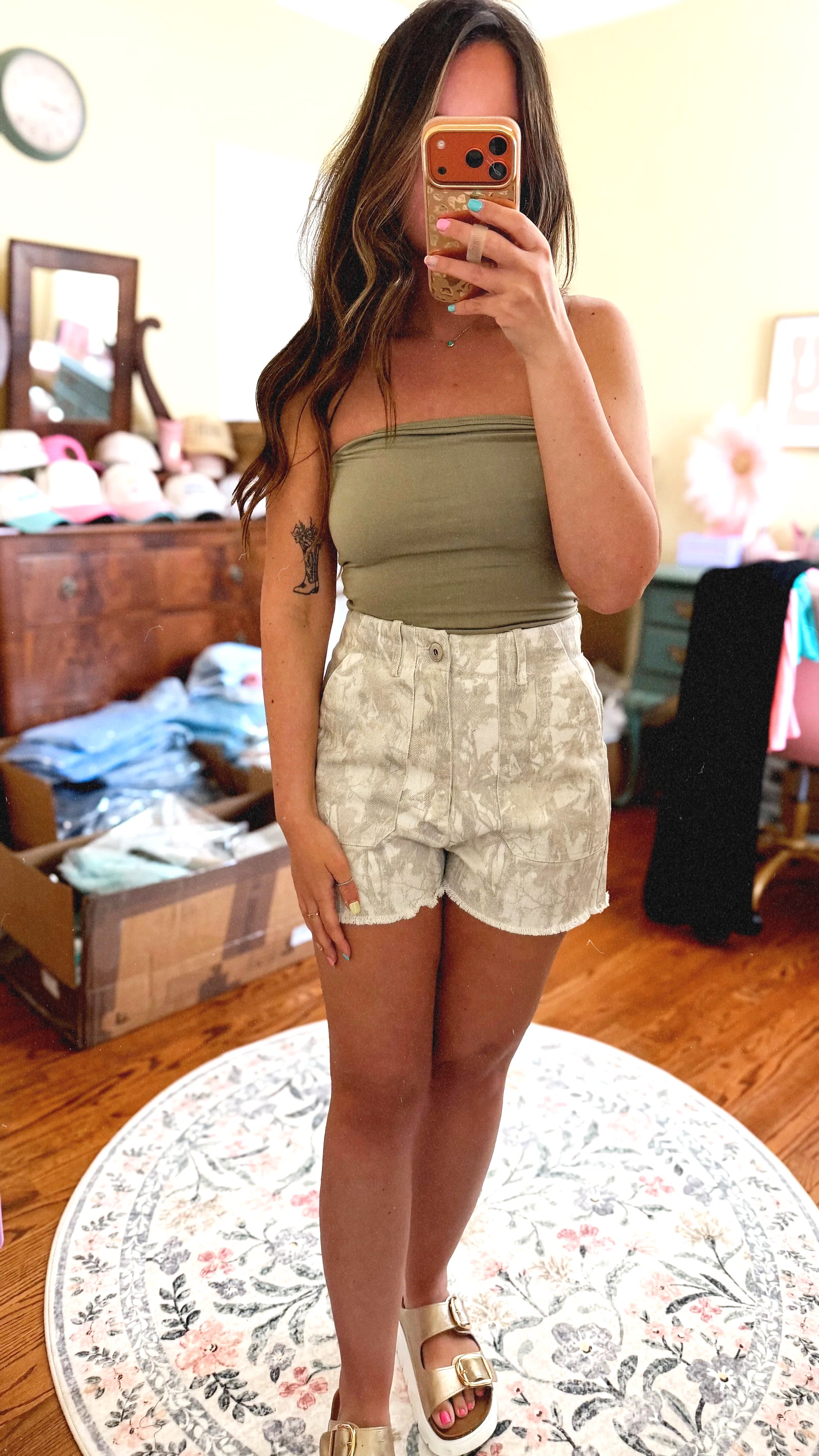 Wild West Essential Bandeau Top - Sage