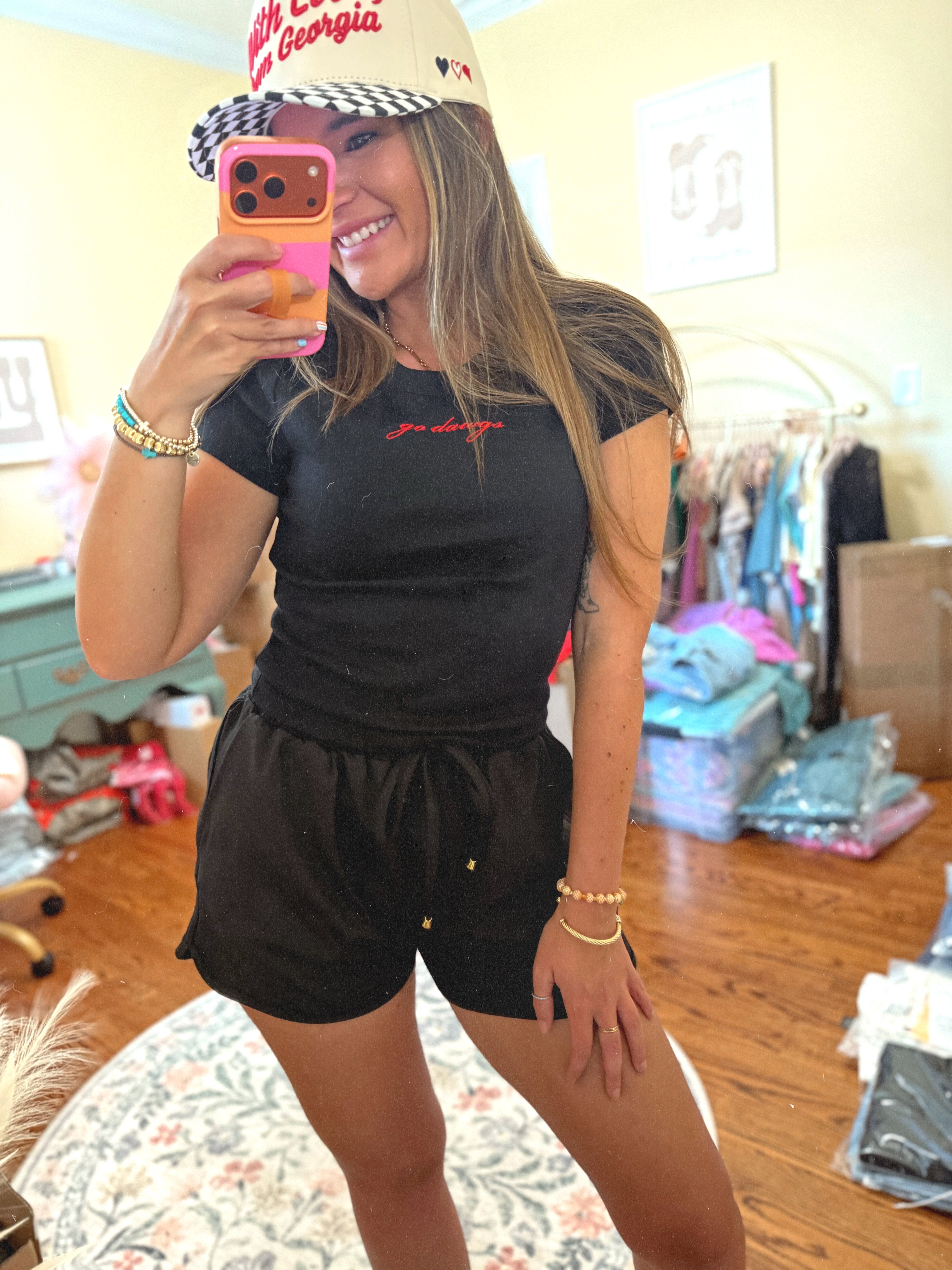 Embroidered Go Dawgs Tee