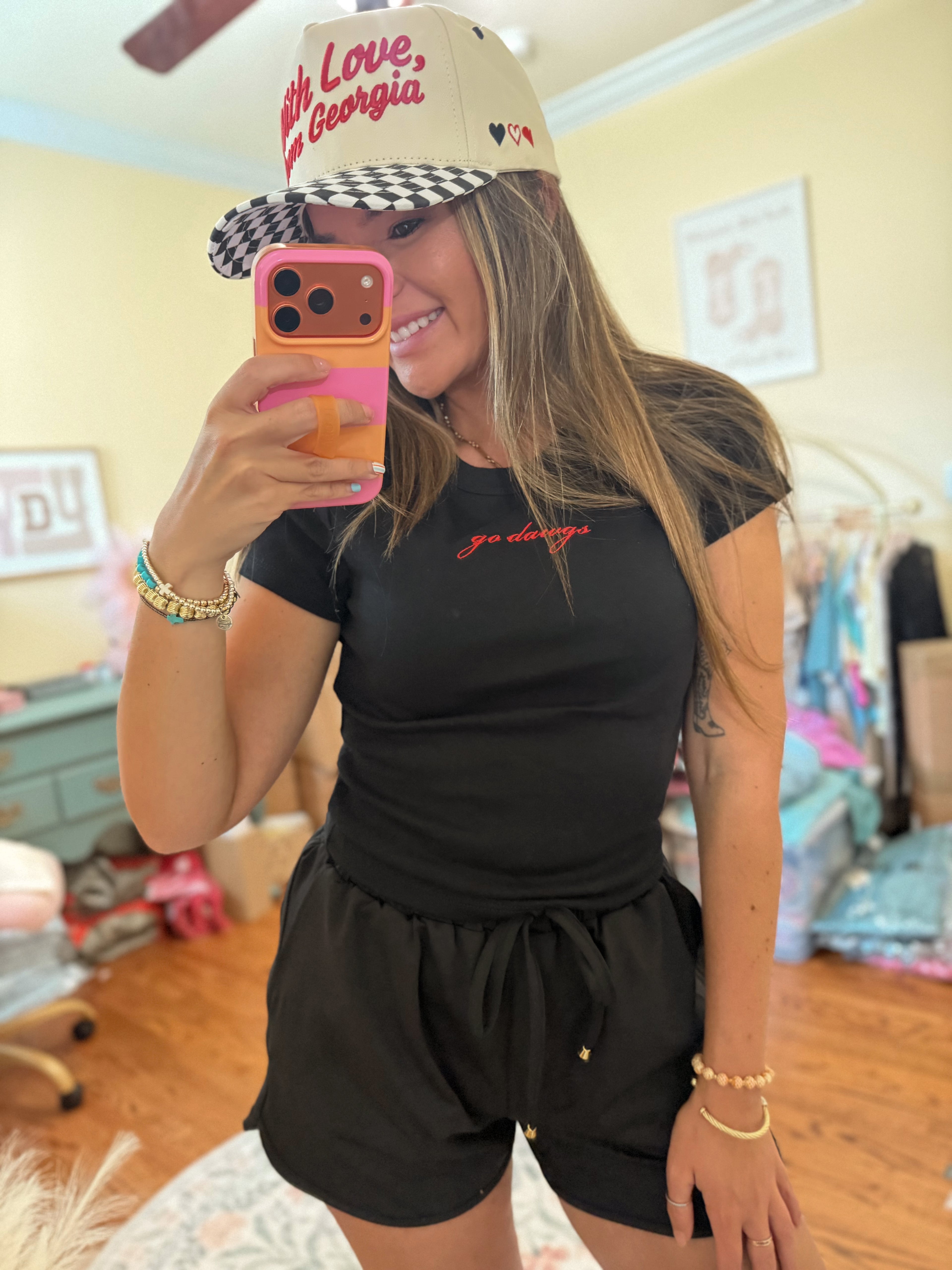 Embroidered Go Dawgs Tee